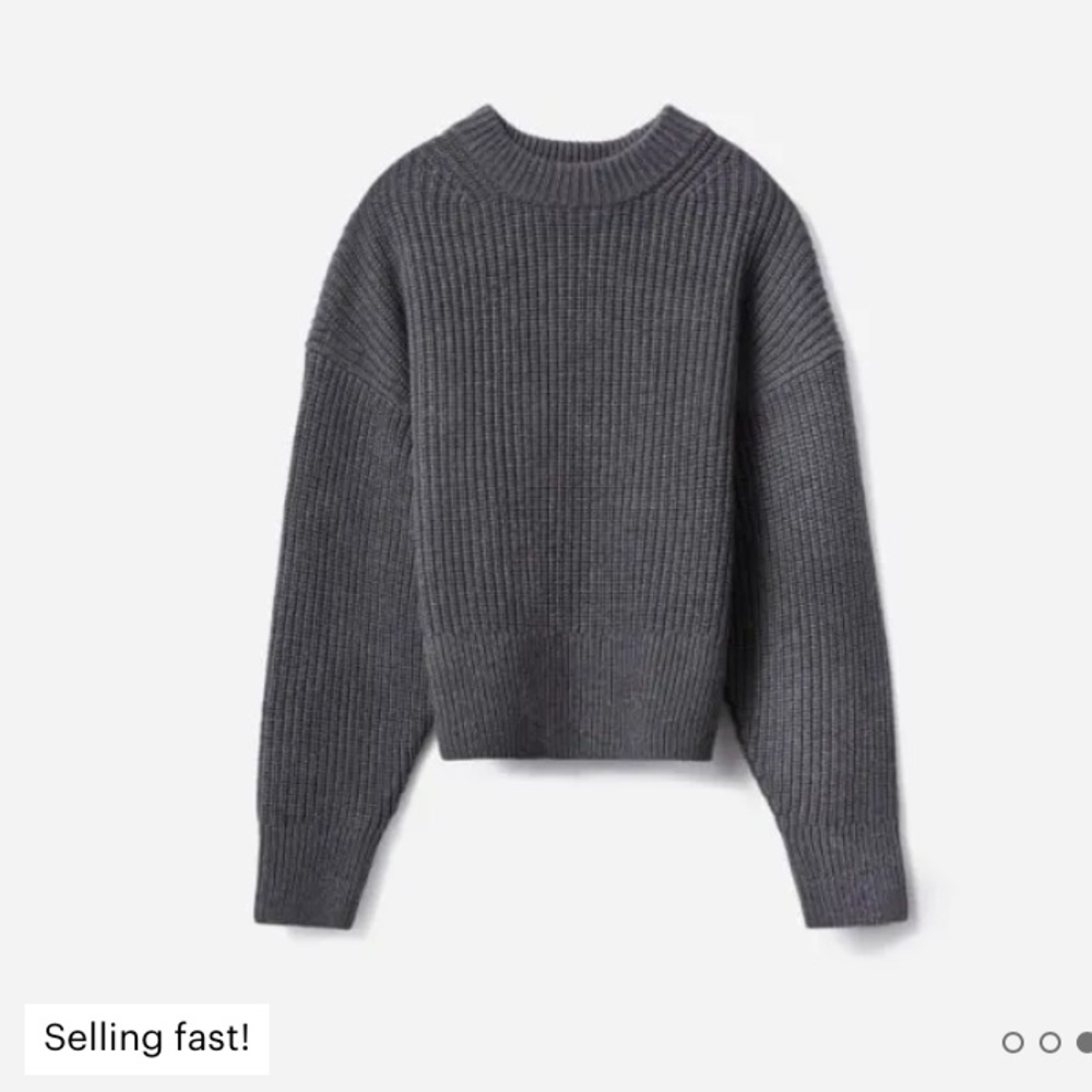 Everlane ‘The Texture Cotton Crew’, Organic Cotton, Heathered Charcoal
